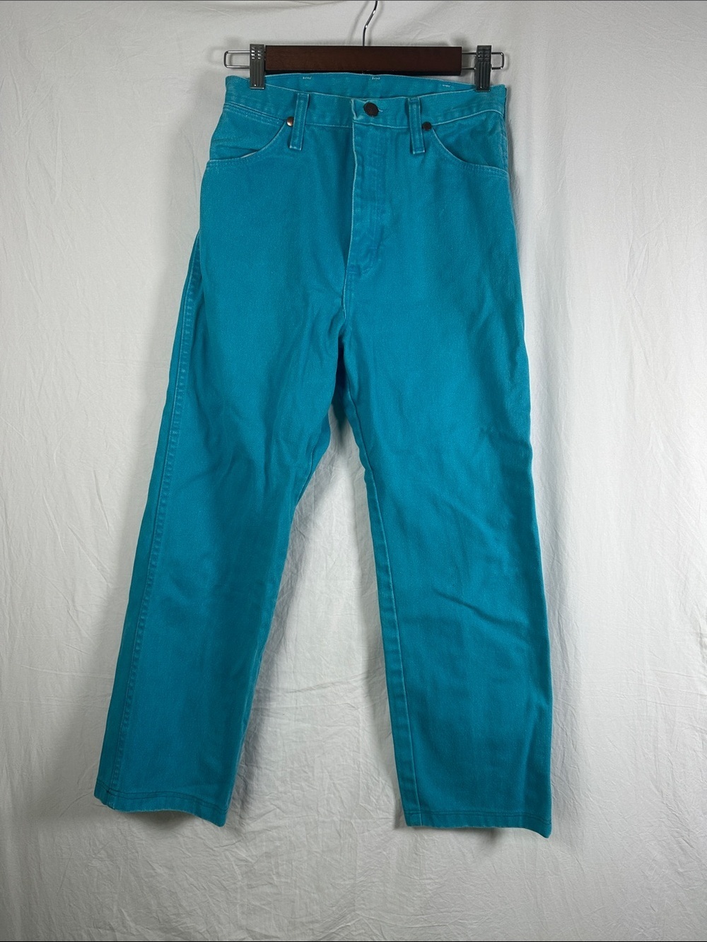 Wrangler Teal High-Waist Straight Leg Pants